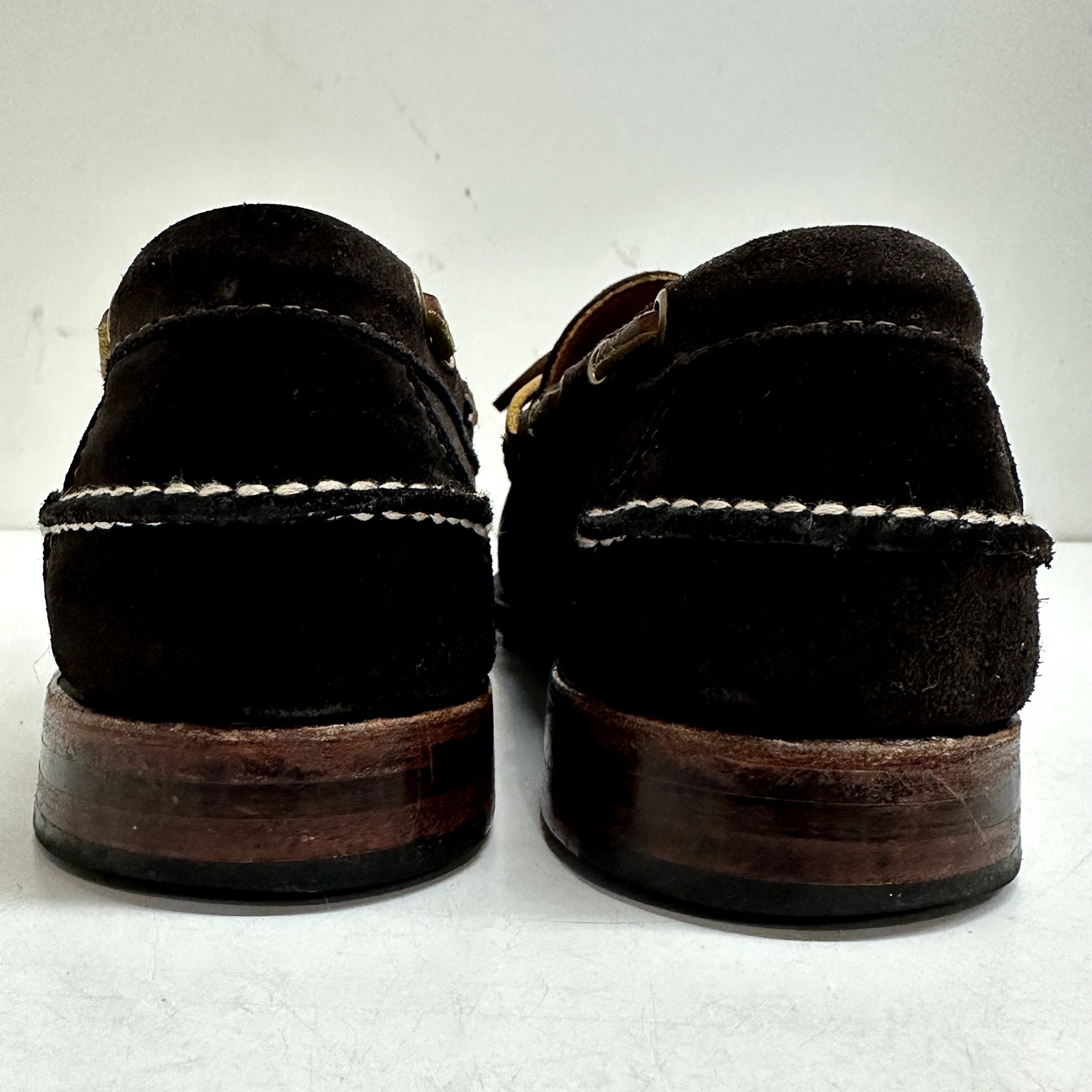 Euc Rare Rancourt & Co. Dark Brown Suede Moc Loafer Handsewn Made In Usa 10 — image 6 of 8